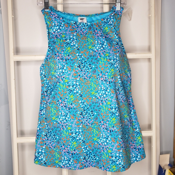 Land's End Ditsy Bright Floral Lycra Xtra Life Chlorine Resistant SPF 50 Tankini - Picture 4 of 11
